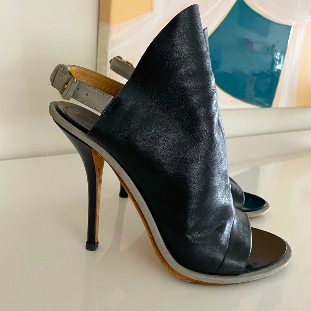 Balenciaga Paris Black and Grey Heels